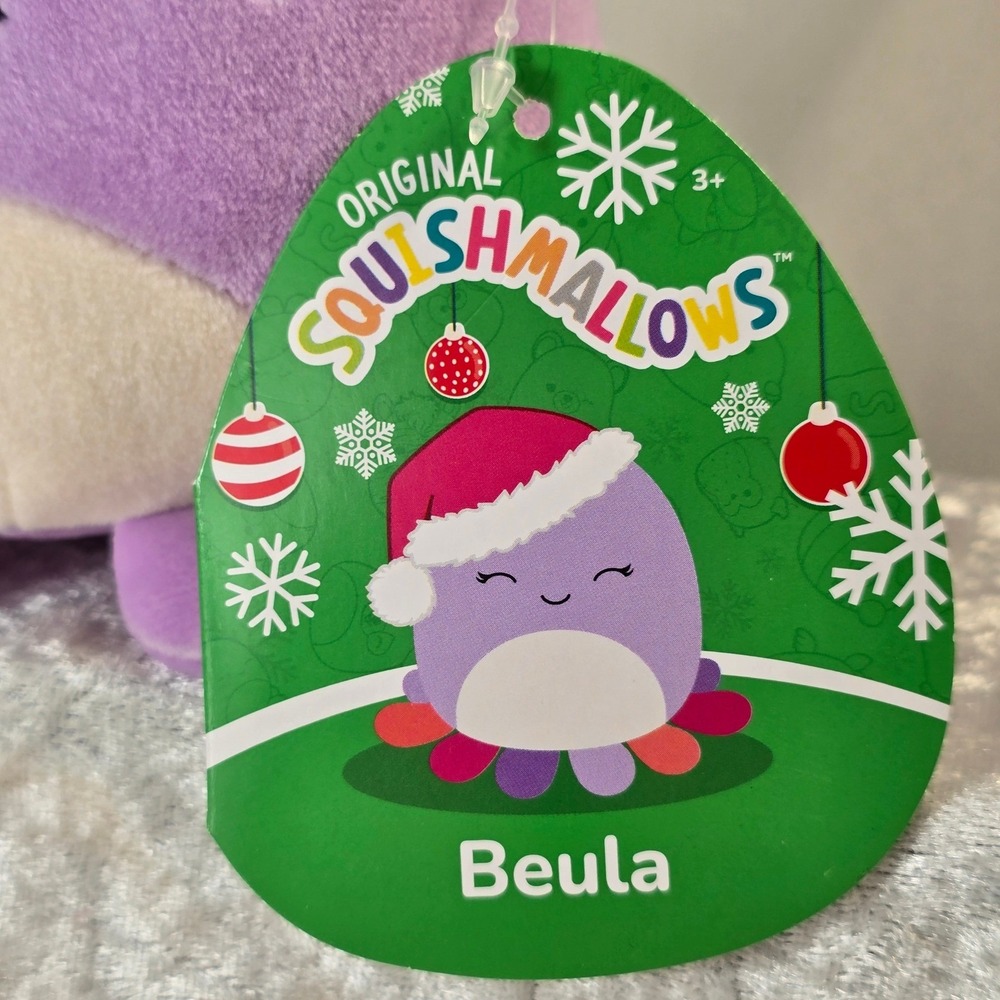 (NWT) 5-inch Beula the Octopus Christmas Squishmallow Christmas Holiday - Picture 7 of 8